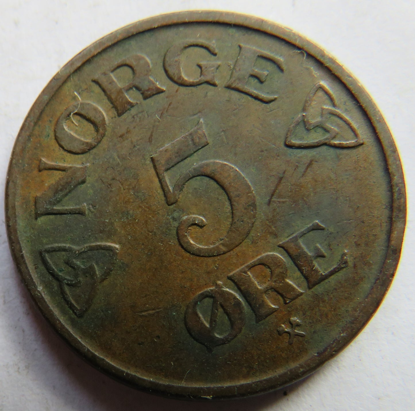 1952 Norway 5 Ore Coin