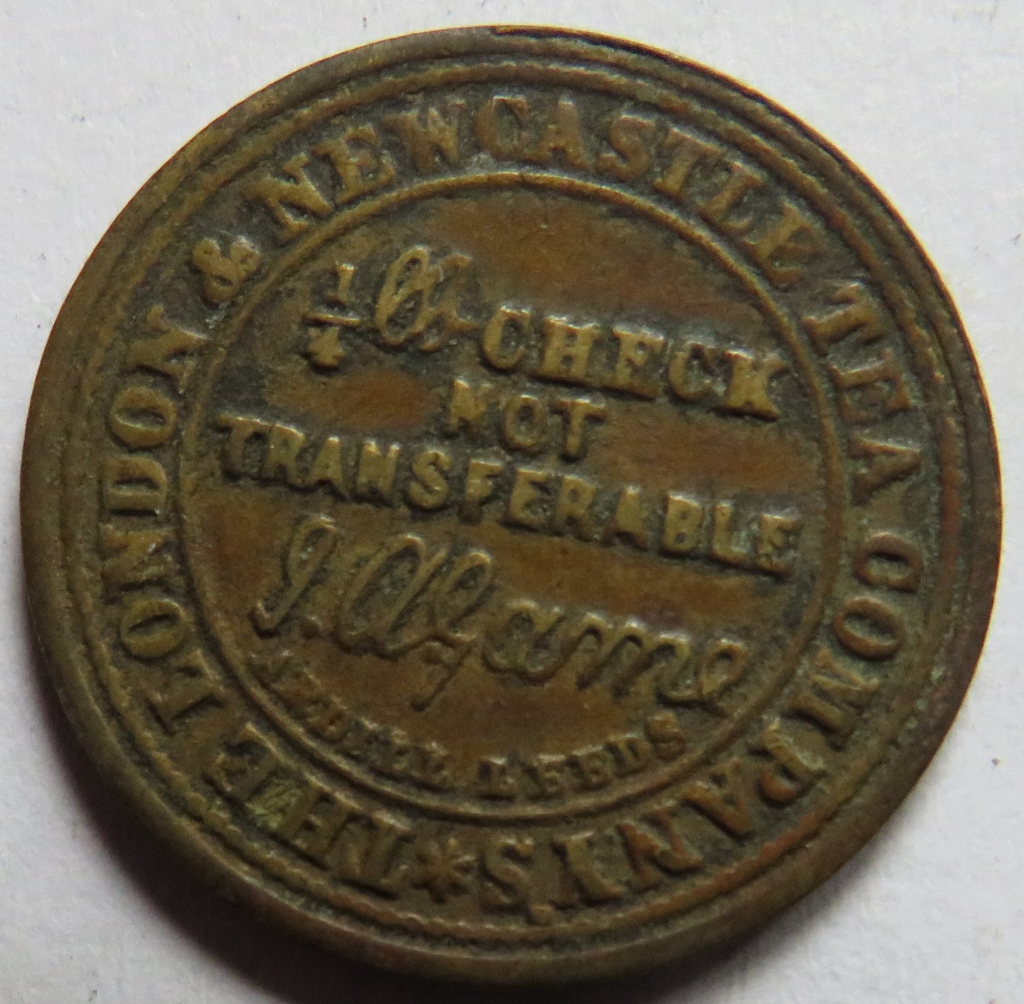 1879 The London & Newcastle Tea Company Montrose Token