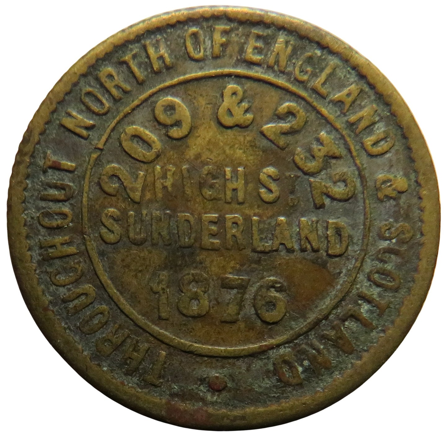 1876 The London & Newcastle Tea Company Sunderland Token