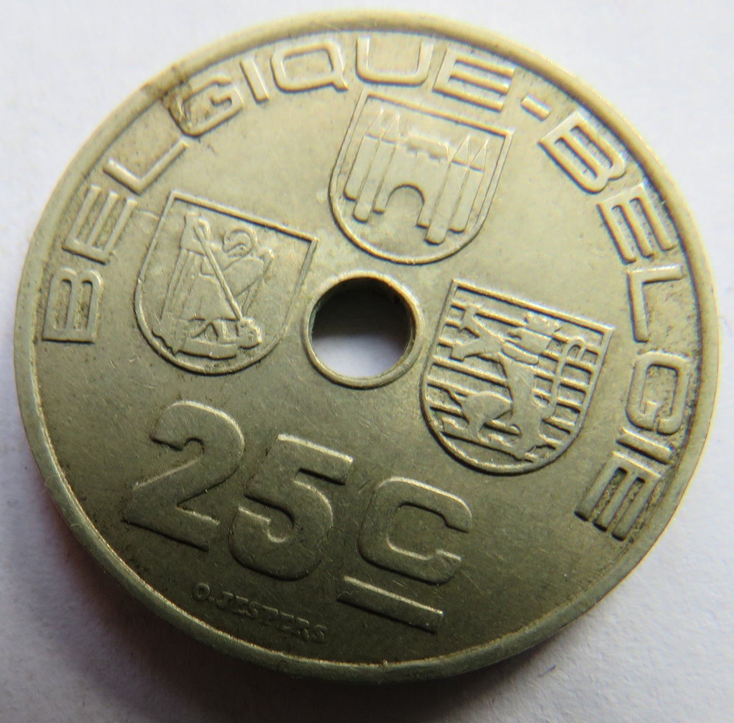 1939 Belgium 25 Centimes Coin