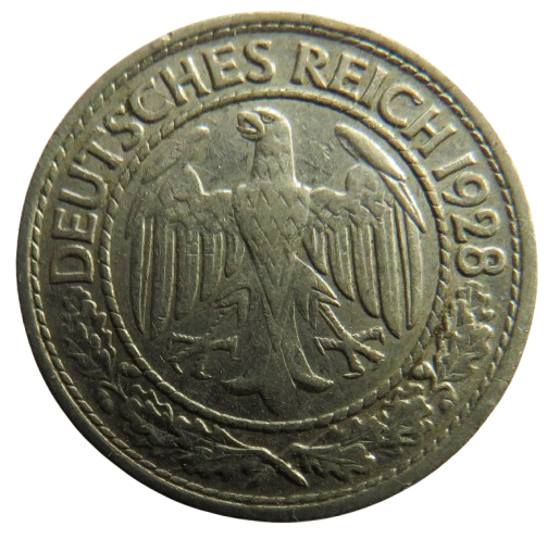 1928-A Germany - Weimar Republic 50 Reichspfennig Coin