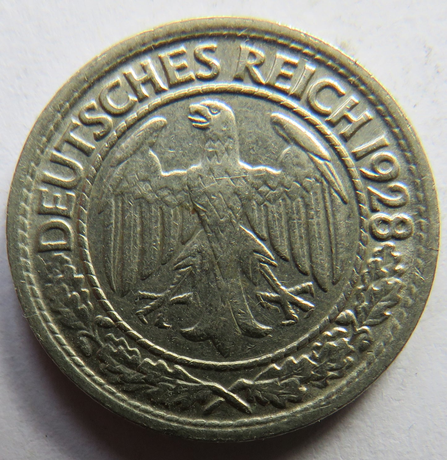 1928-F Germany - Weimar Republic 50 Reichspfennig Coin