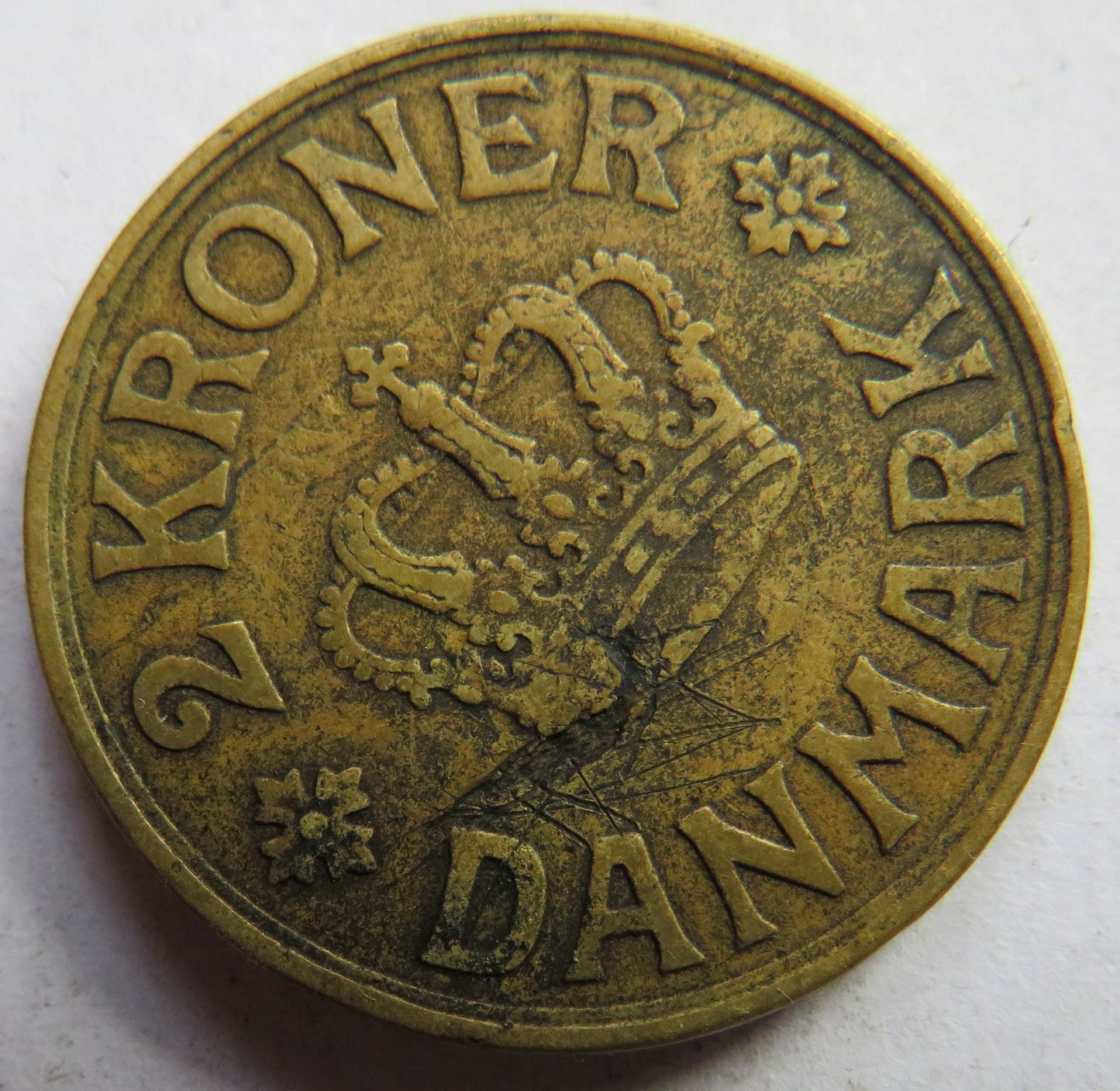 1926 Denmark 2 Kroner Coin