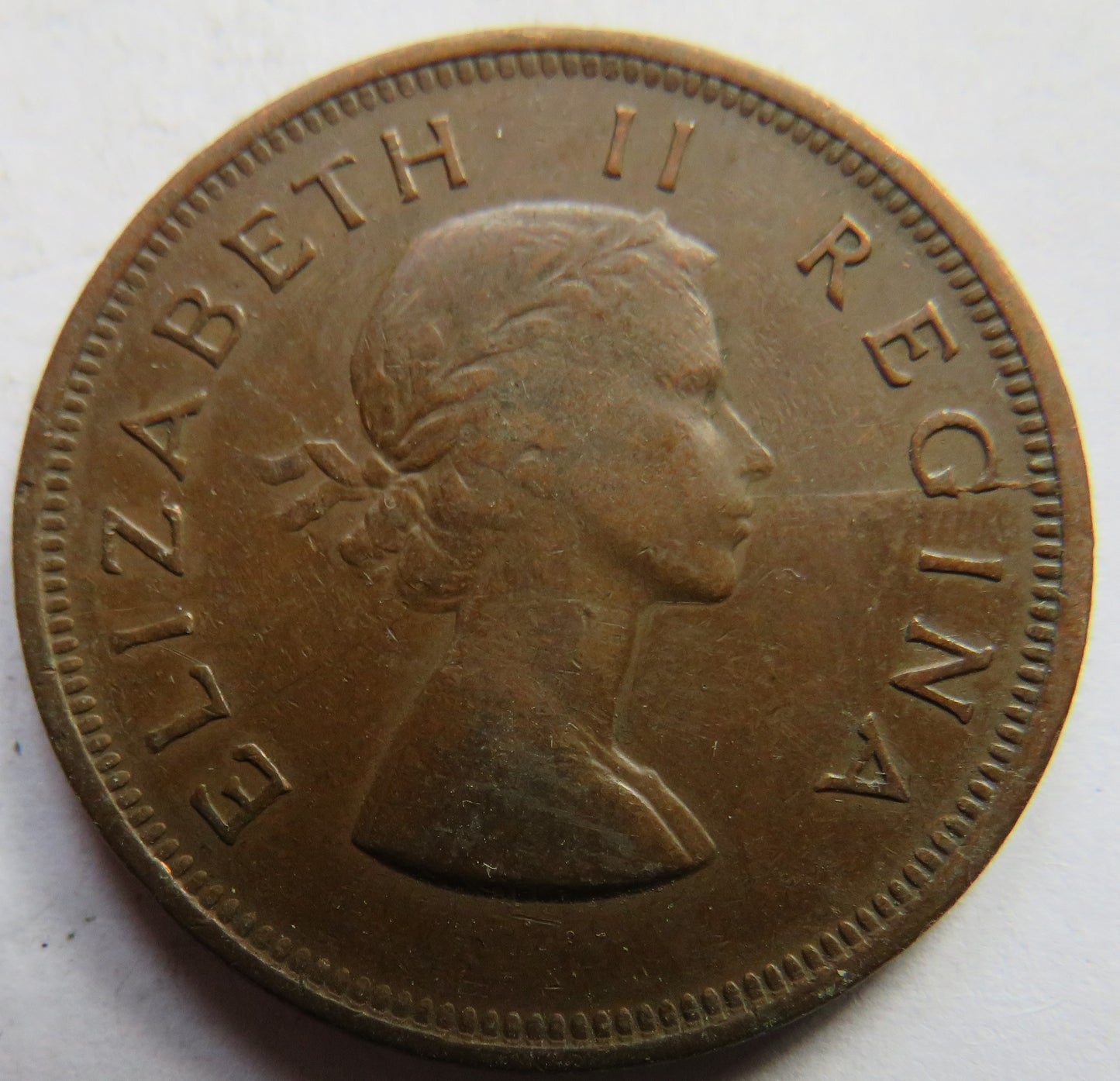 1955 Queen Elizabeth II South Africa One Penny Coin