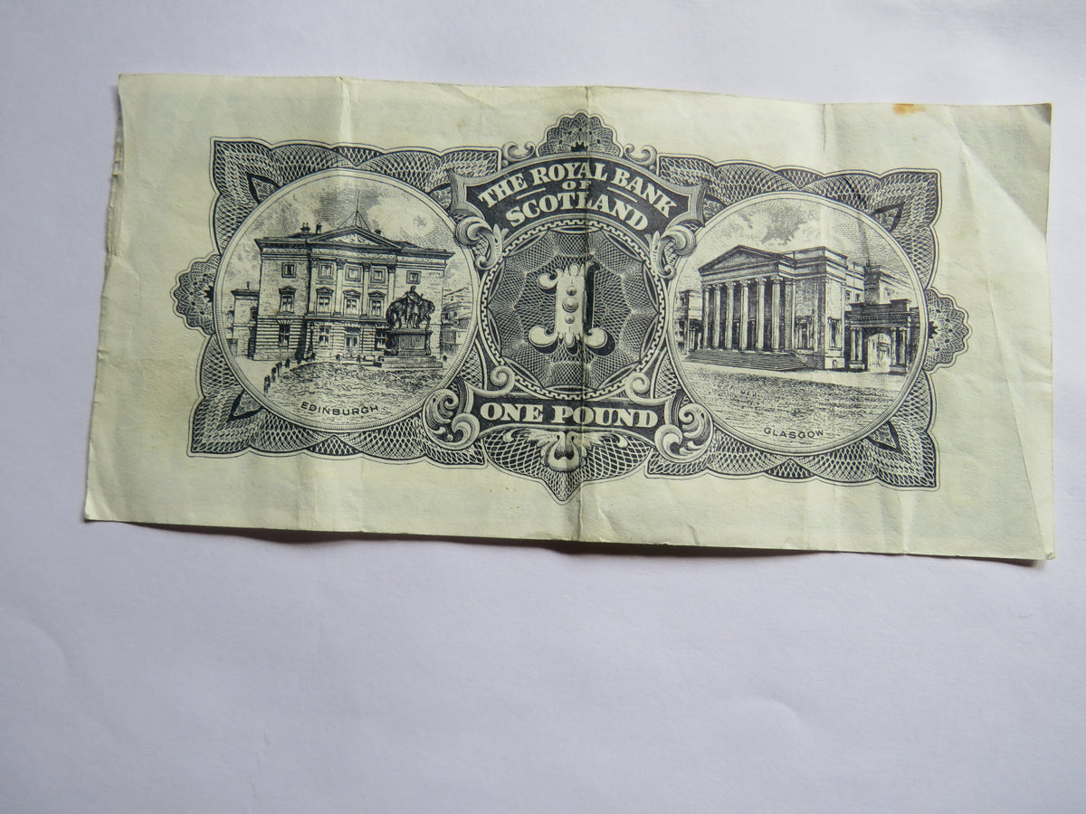 1966 The Royal Bank of Scotland £1 One Pound Banknote