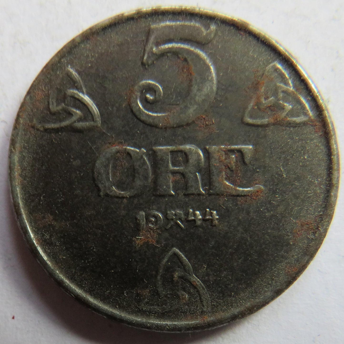 1944 Norway 5 Ore Coin