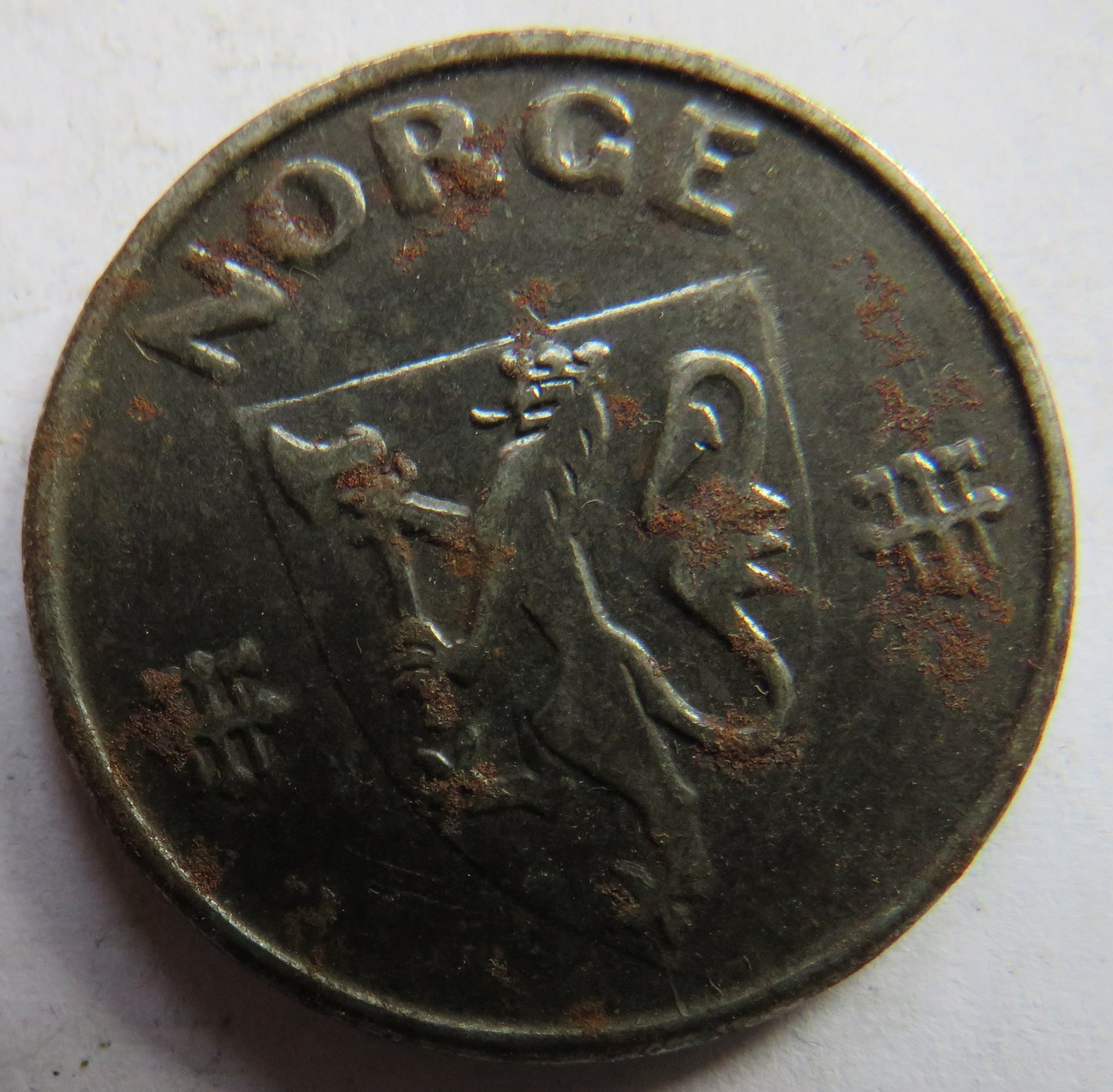 1944 Norway 5 Ore Coin