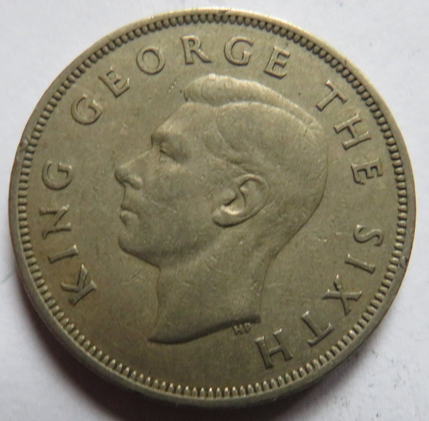 1948 King George VI New Zealand Halfcrown Coin