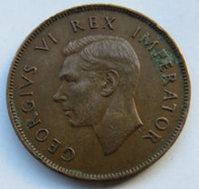 Load image into Gallery viewer, 1940 King George VI South Africa One Penny Coin
