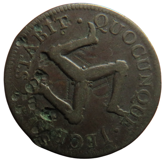 1758 Isle of Man James Murray One Penny Coin