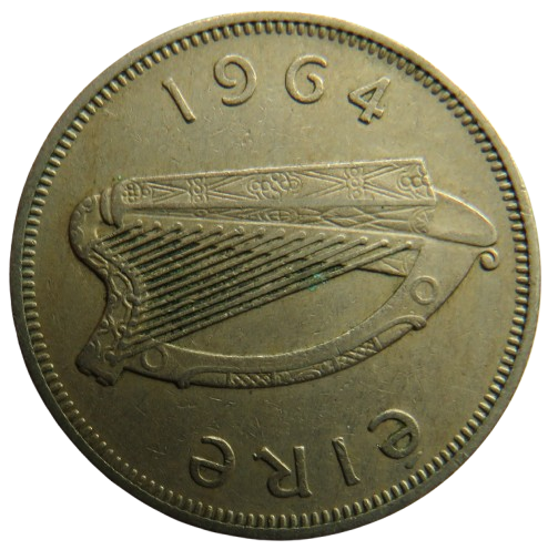 1964 Ireland Eire Florin / 2 Shillings Coin