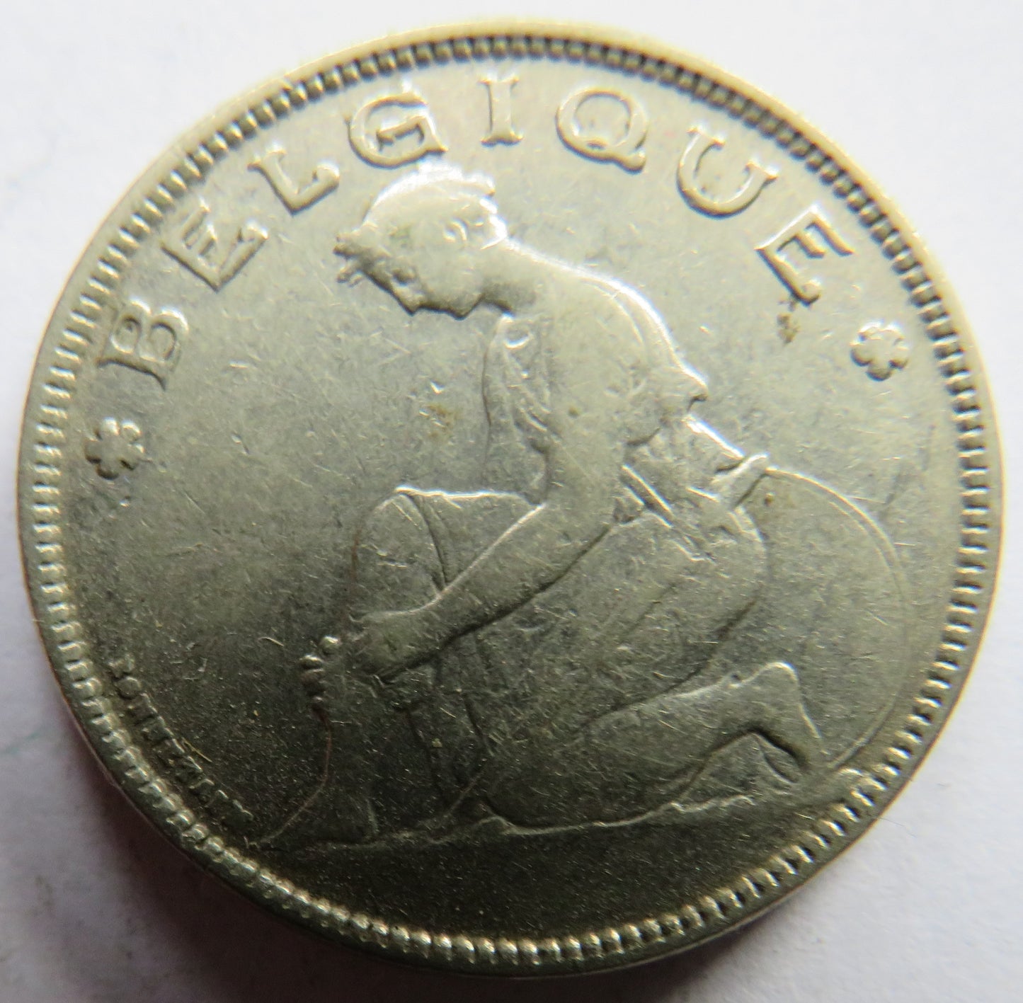1923 Belgium 2 Francs Coin