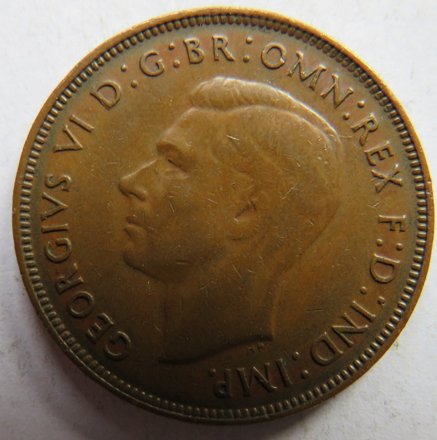 1944 King George VI Australia One Penny Coin