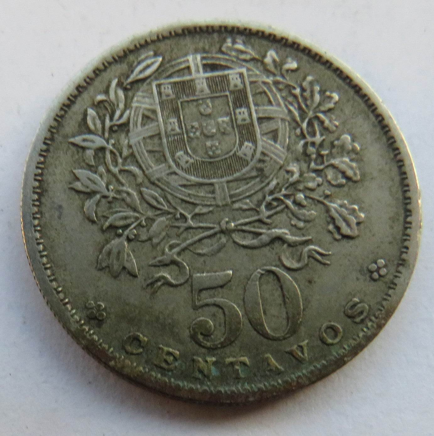 1928 Portugal 50 Centavos Coin