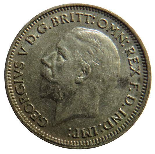 1936 King George V Silver Sixpence Coin - Great Britain