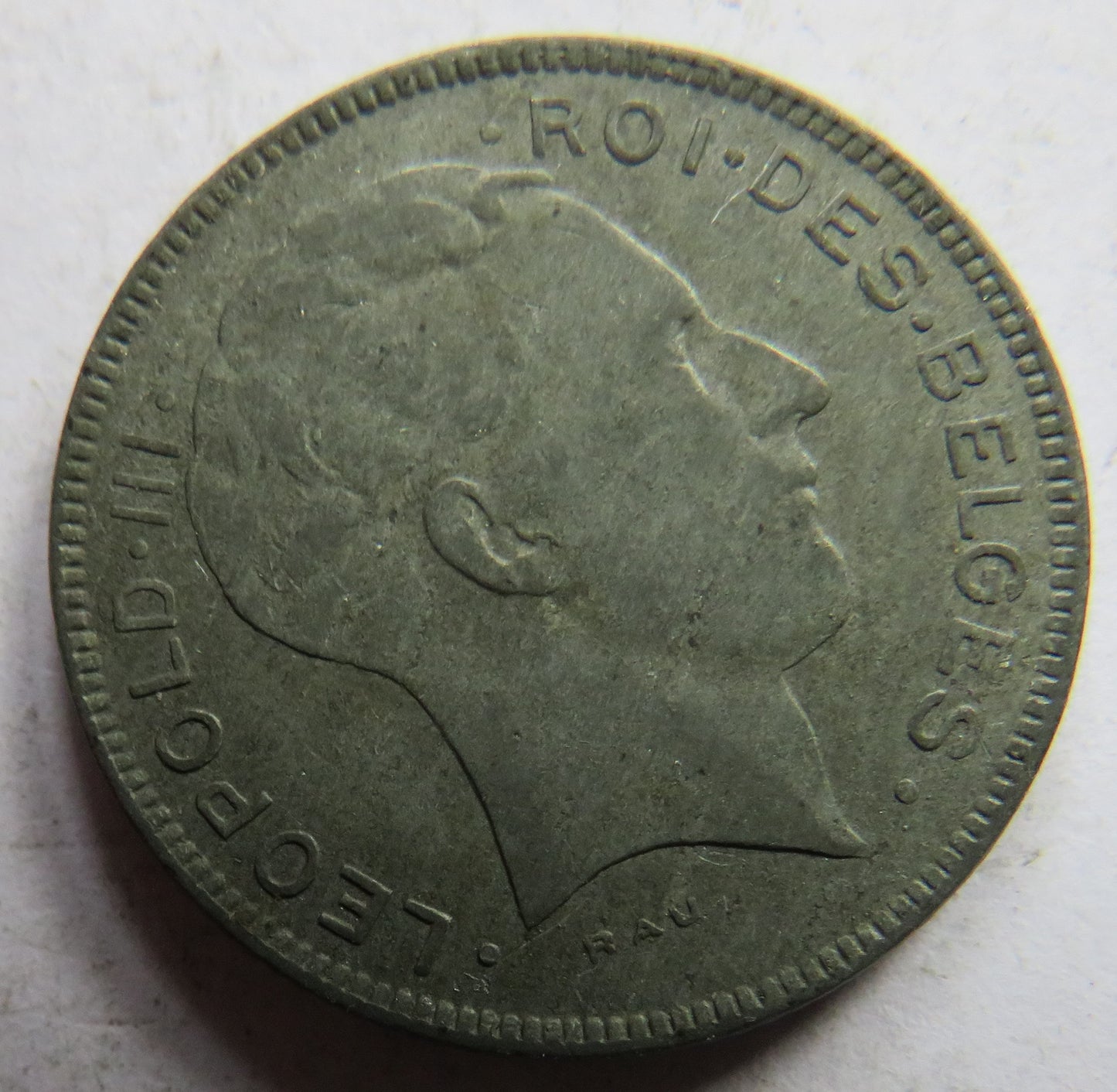 1943 Belgium 5 Francs Coin