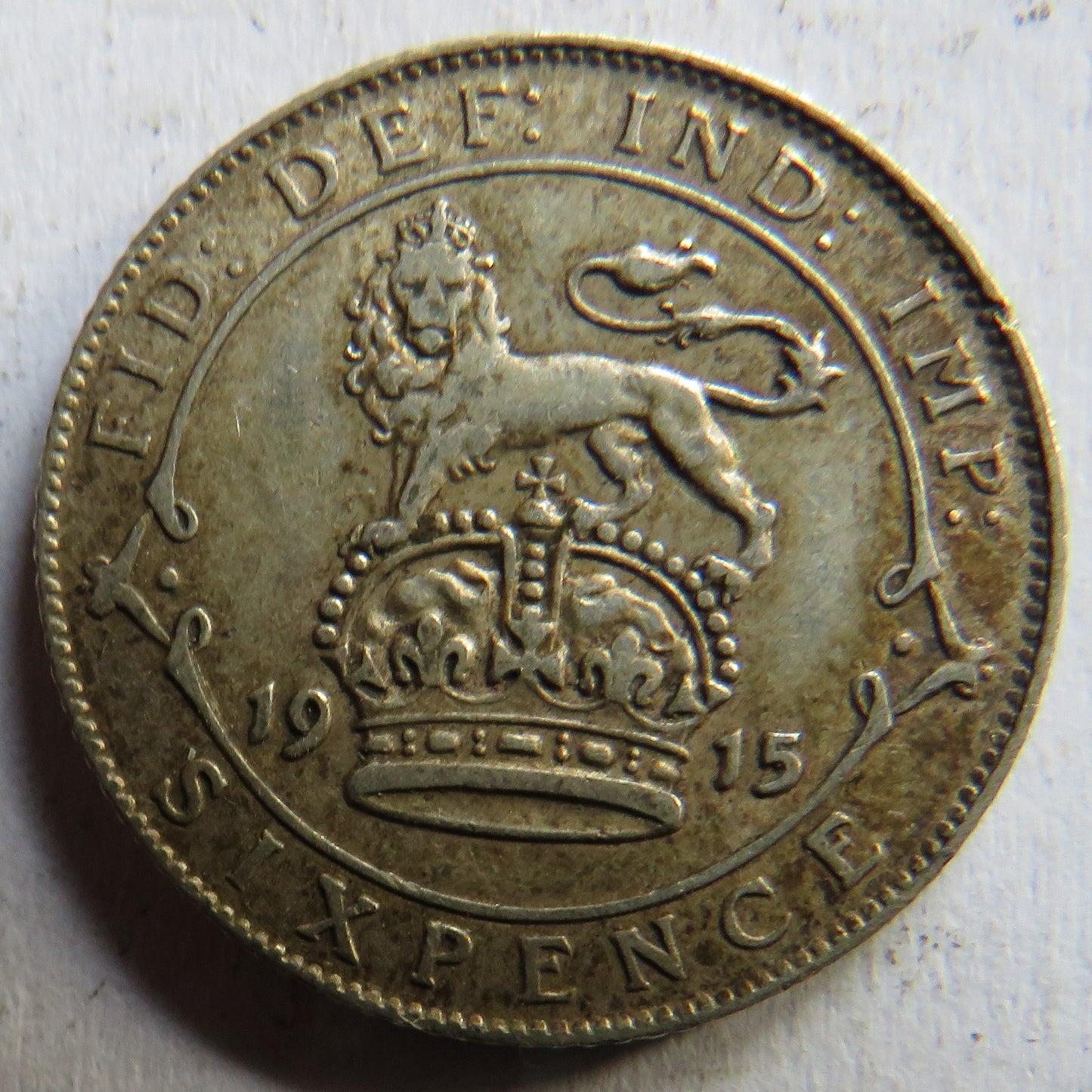 1915 King George V Silver Sixpence Coin - Great Britain