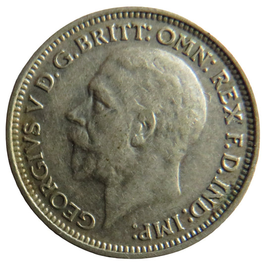 1928 King George V Silver Sixpence Coin - Great Britain
