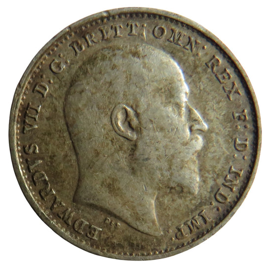 1906 King Edward VII Silver Threepence Coin - Great Britain