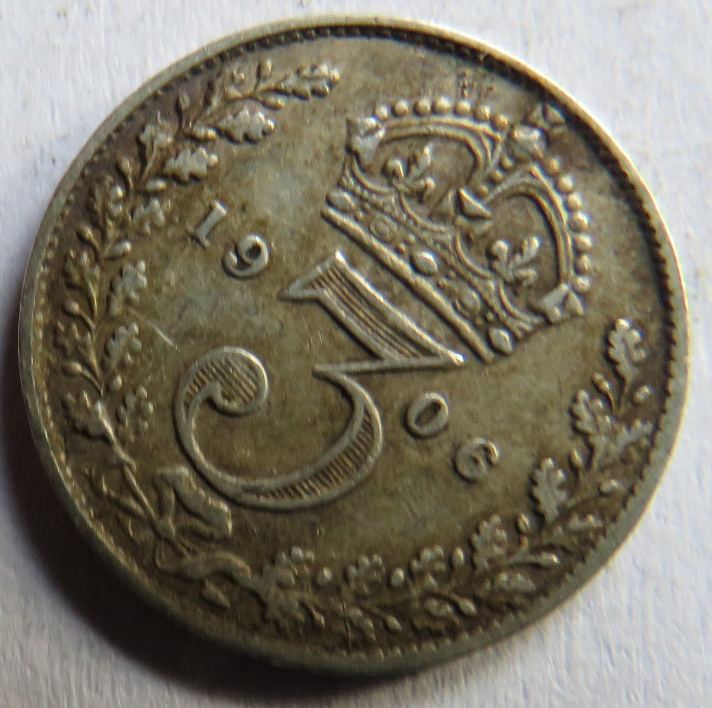 1906 King Edward VII Silver Threepence Coin - Great Britain