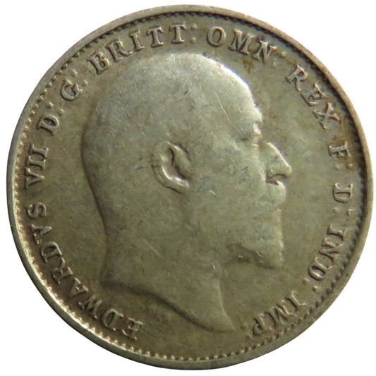 1910 King Edward VII Silver Threepence Coin - Great Britain