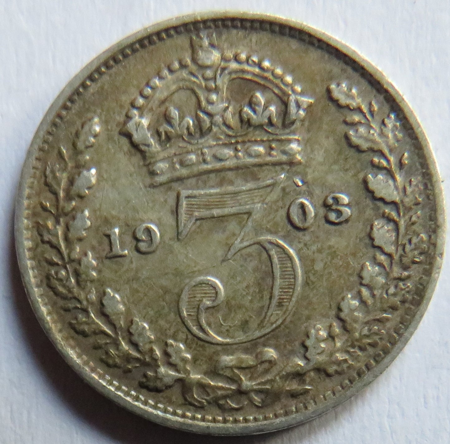 1903 King Edward VII Silver Threepence Coin - Great Britain