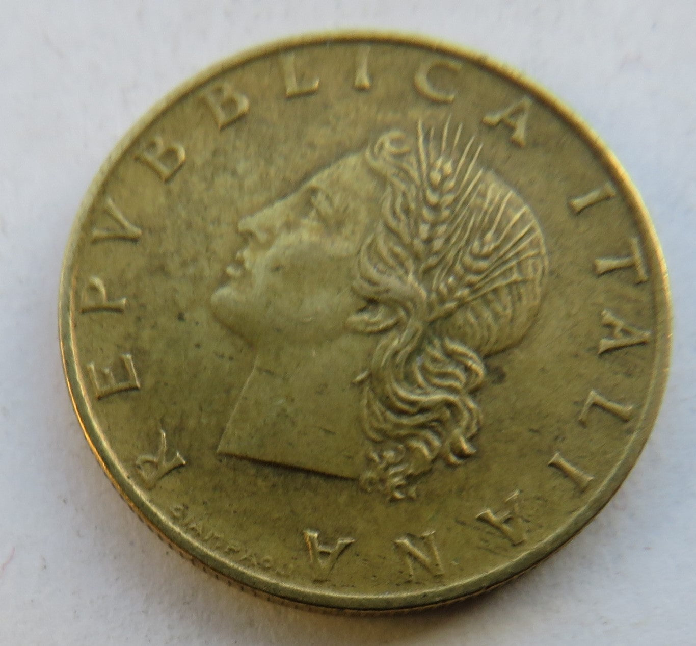 1957 Italy 20 Lire Coin