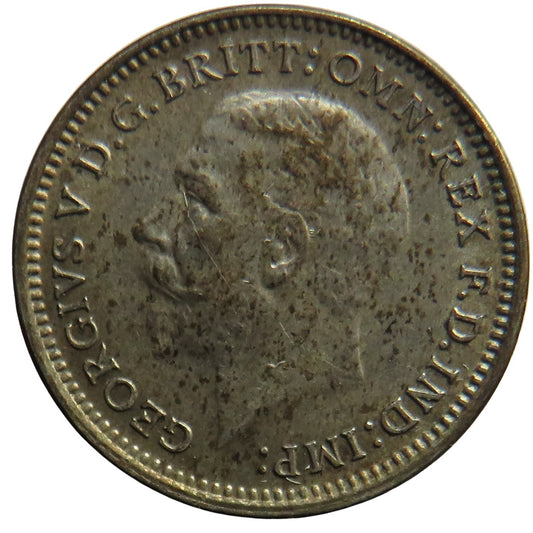 1931 King George V Silver Threepence Coin - Great Britain