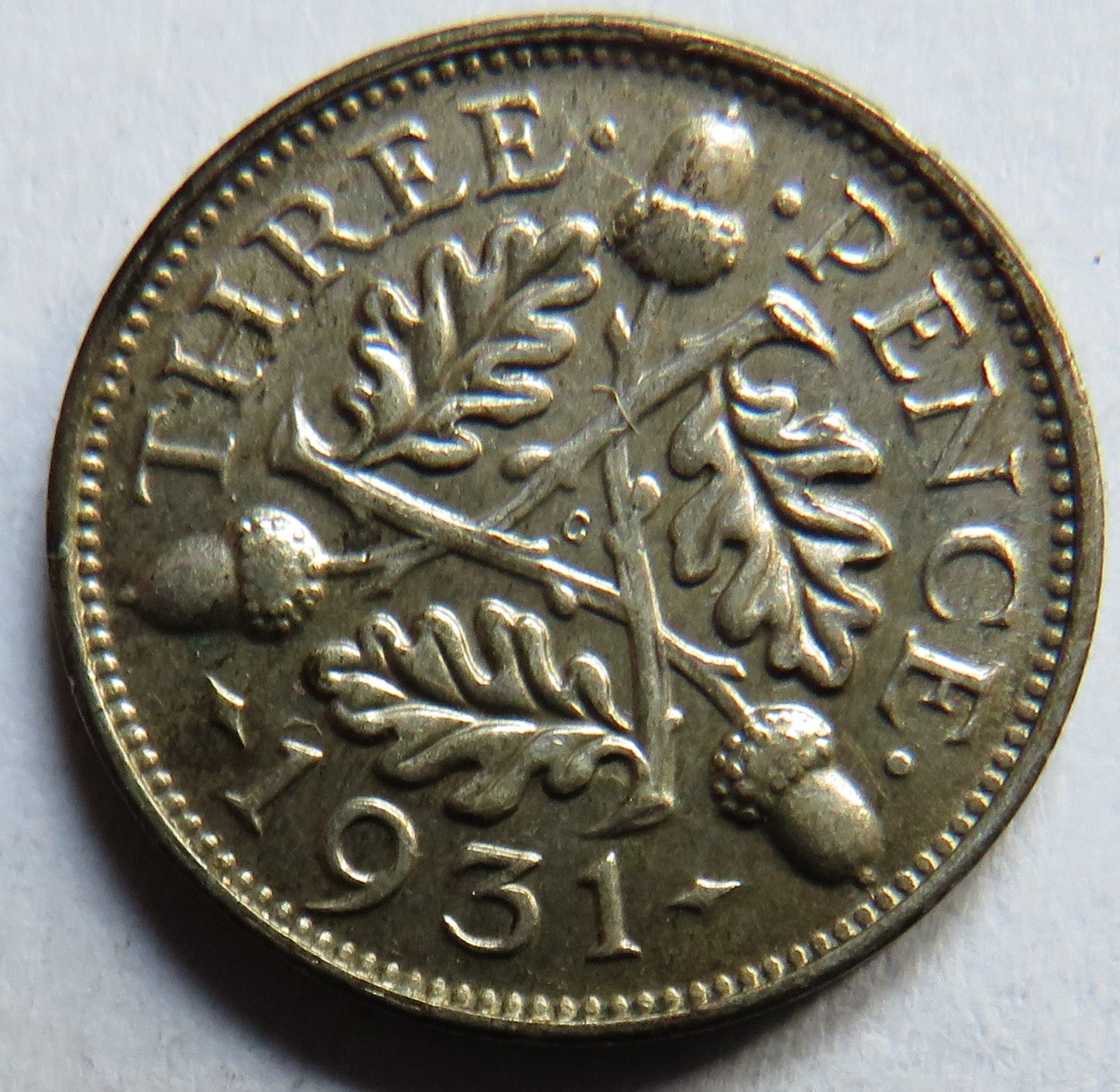 1931 King George V Silver Threepence Coin - Great Britain