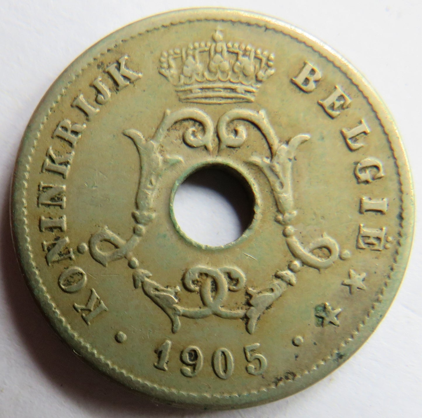 1905 Belgium 10 Centimes Coin