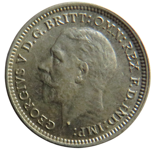 1932 King George V Silver Threepence Coin - Great Britain