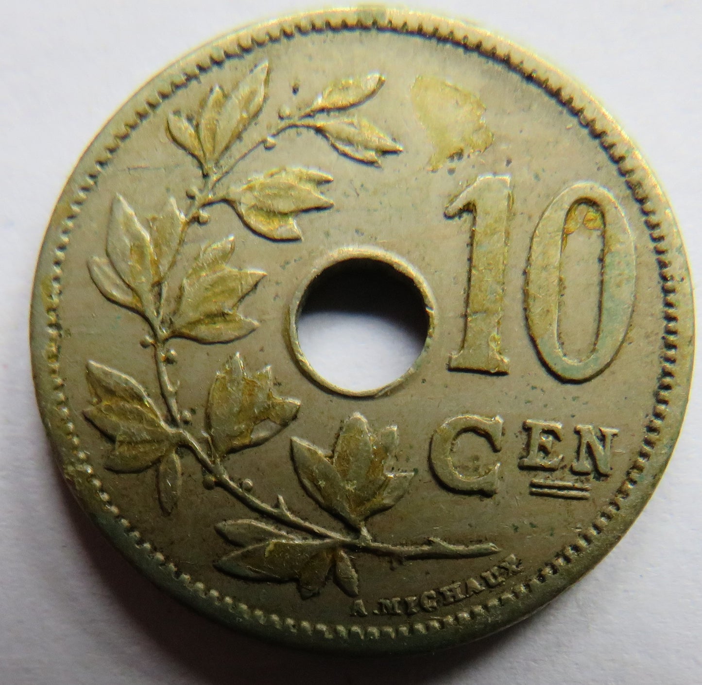 1905 Belgium 10 Centimes Coin