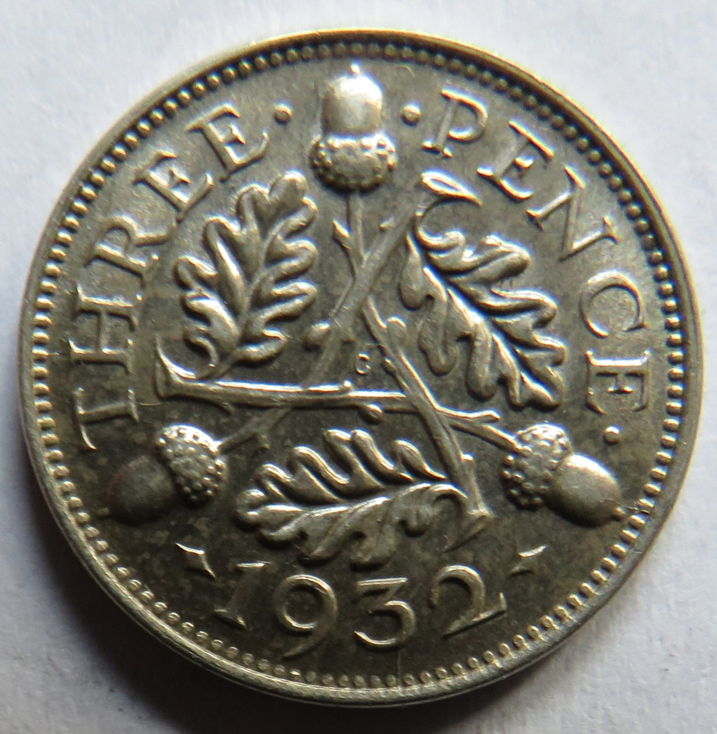 1932 King George V Silver Threepence Coin - Great Britain