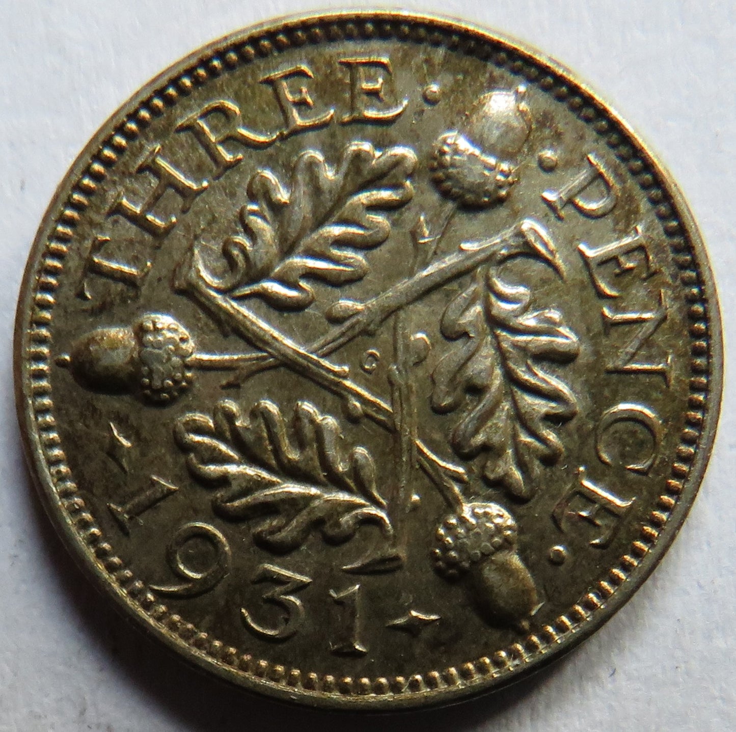 1931 King George V Silver Threepence Coin - Great Britain
