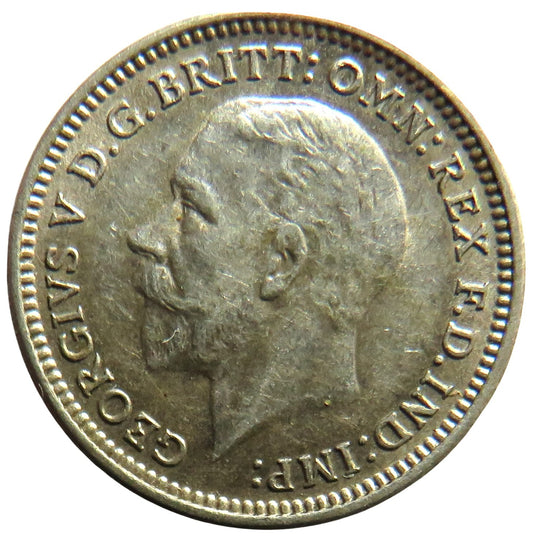 1931 King George V Silver Threepence Coin - Great Britain