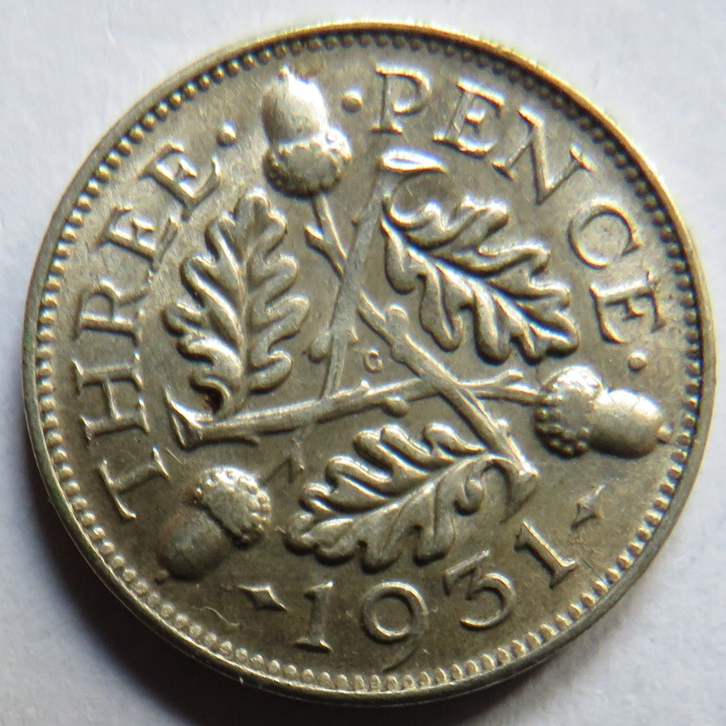 1931 King George V Silver Threepence Coin - Great Britain
