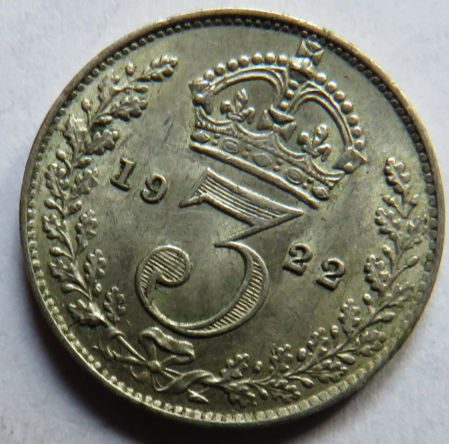 1922 King George V Silver Threepence Coin High Grade - Great Britain