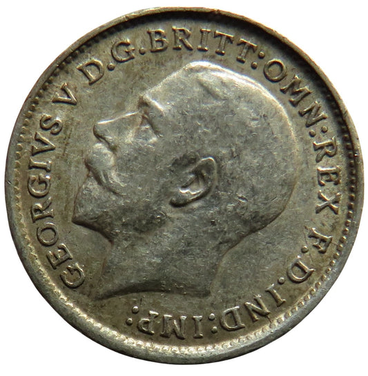 1911 King George V Silver Threepence Coin - Great Britain