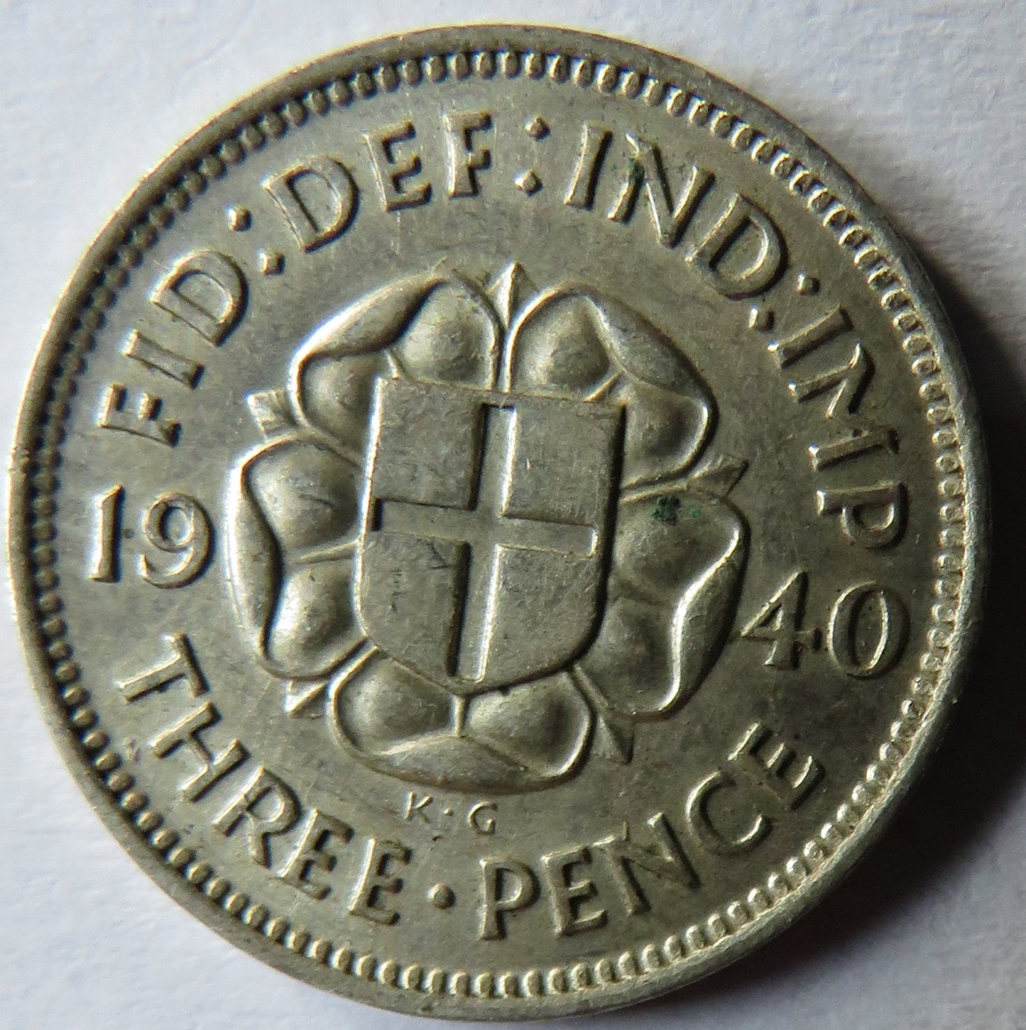 1940 King George VI Silver Threepence Coin - Great Britain