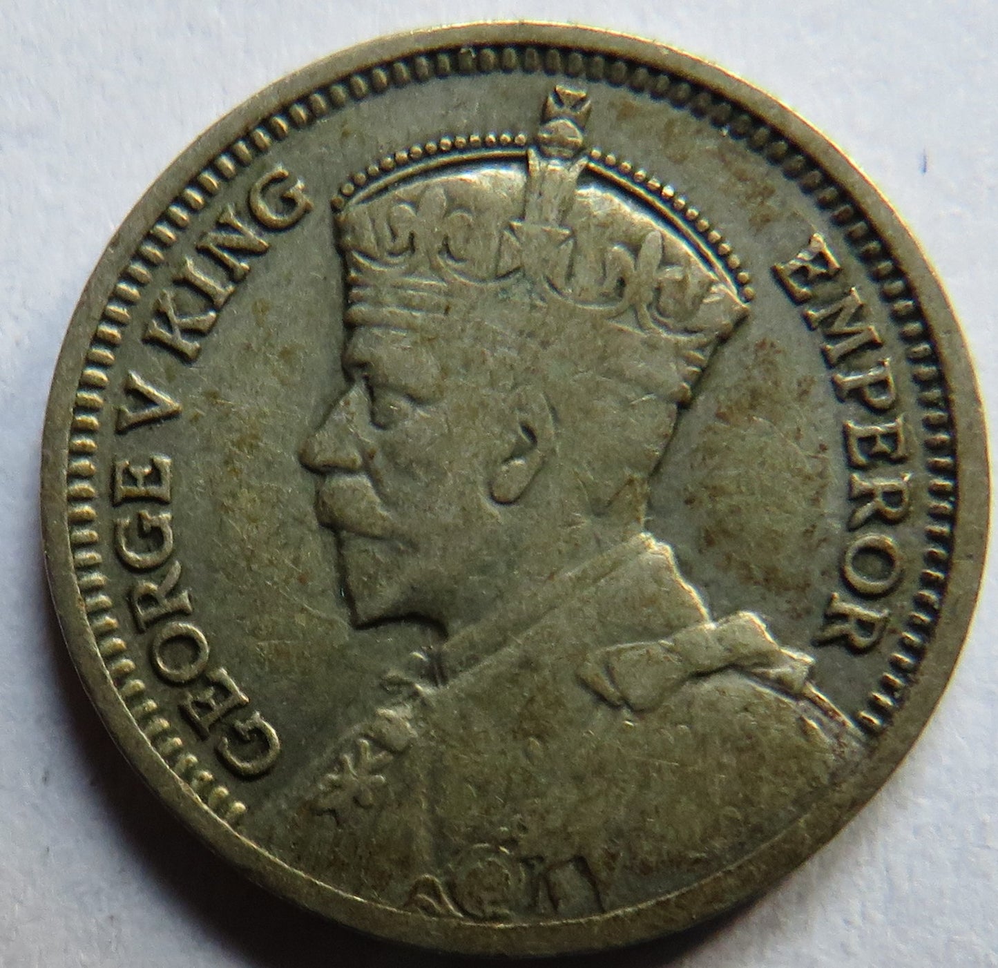 1933 King George V New Zealand Silver Threepence Coin