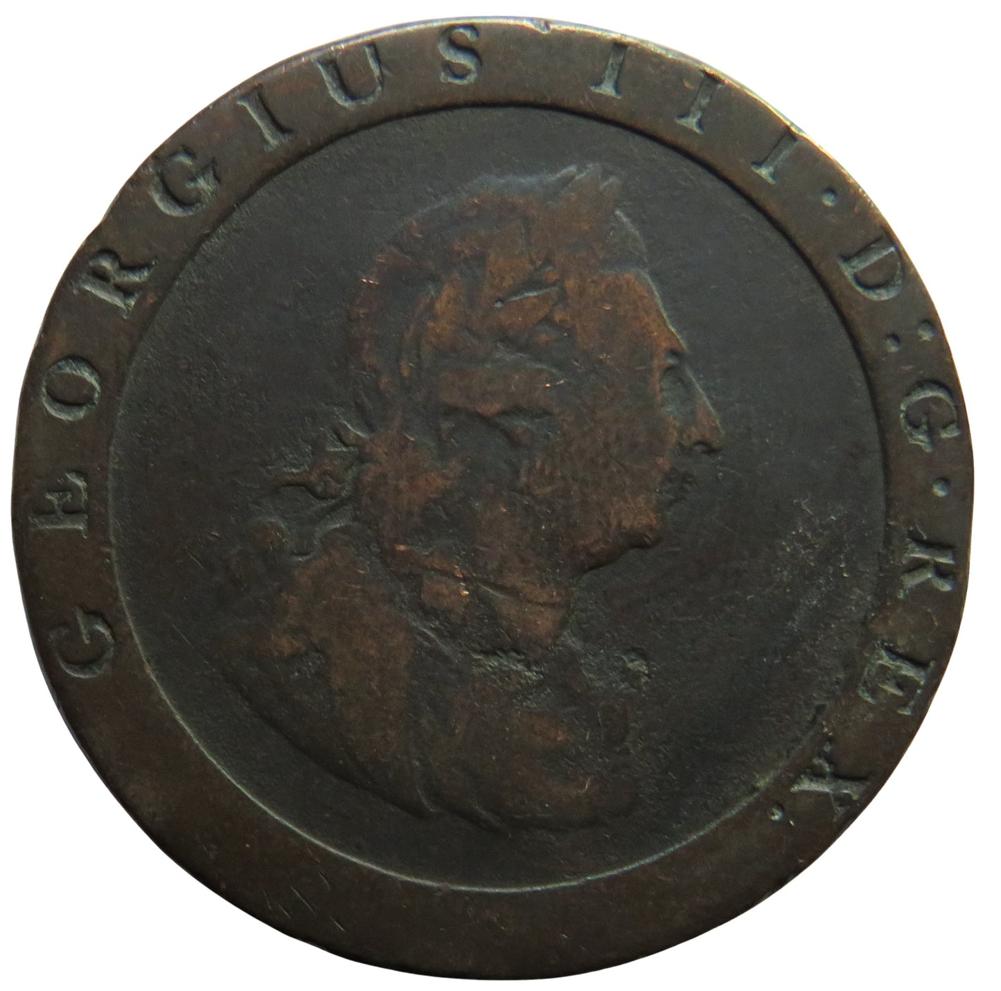 1797 King George III Cartwheel Penny Coin - Great Britain