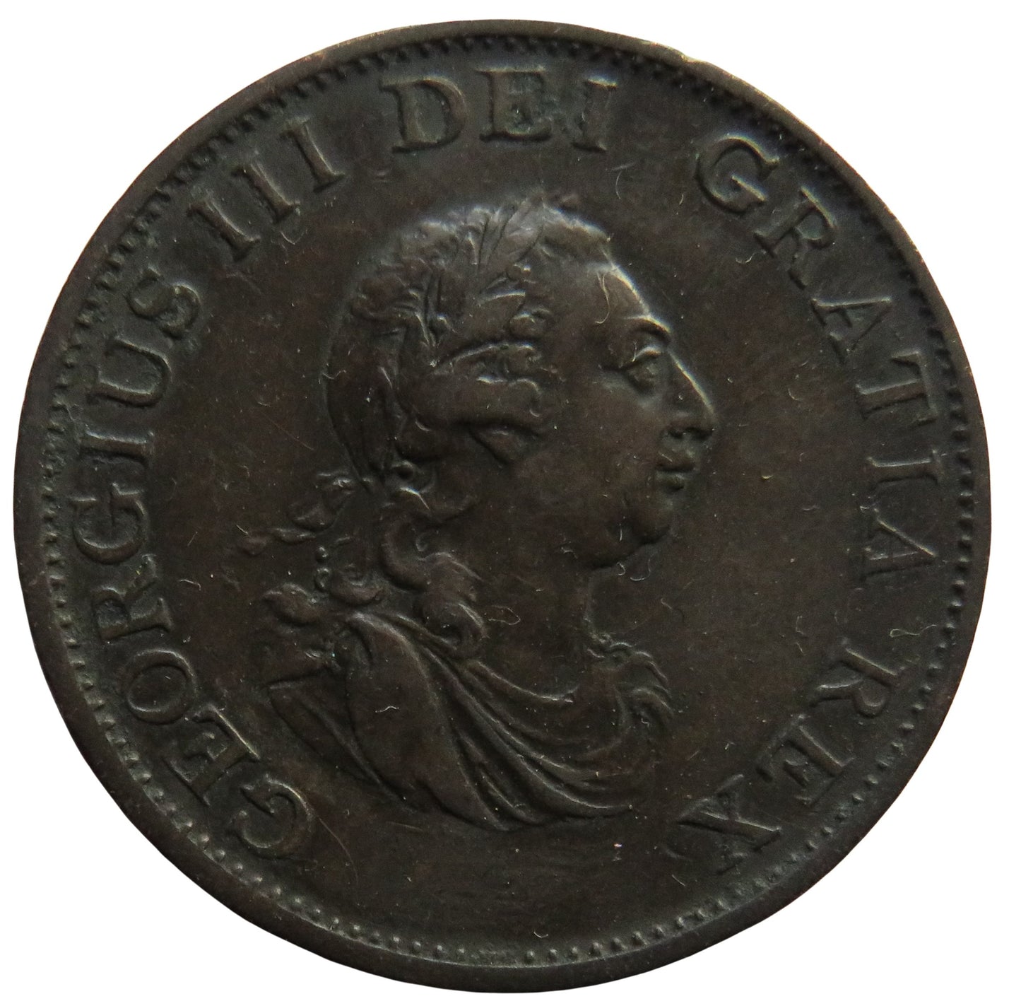 1799 King George III Halfpenny Coin - Great Britain3