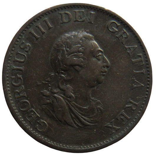 1799 King George III Halfpenny Coin - Great Britain3