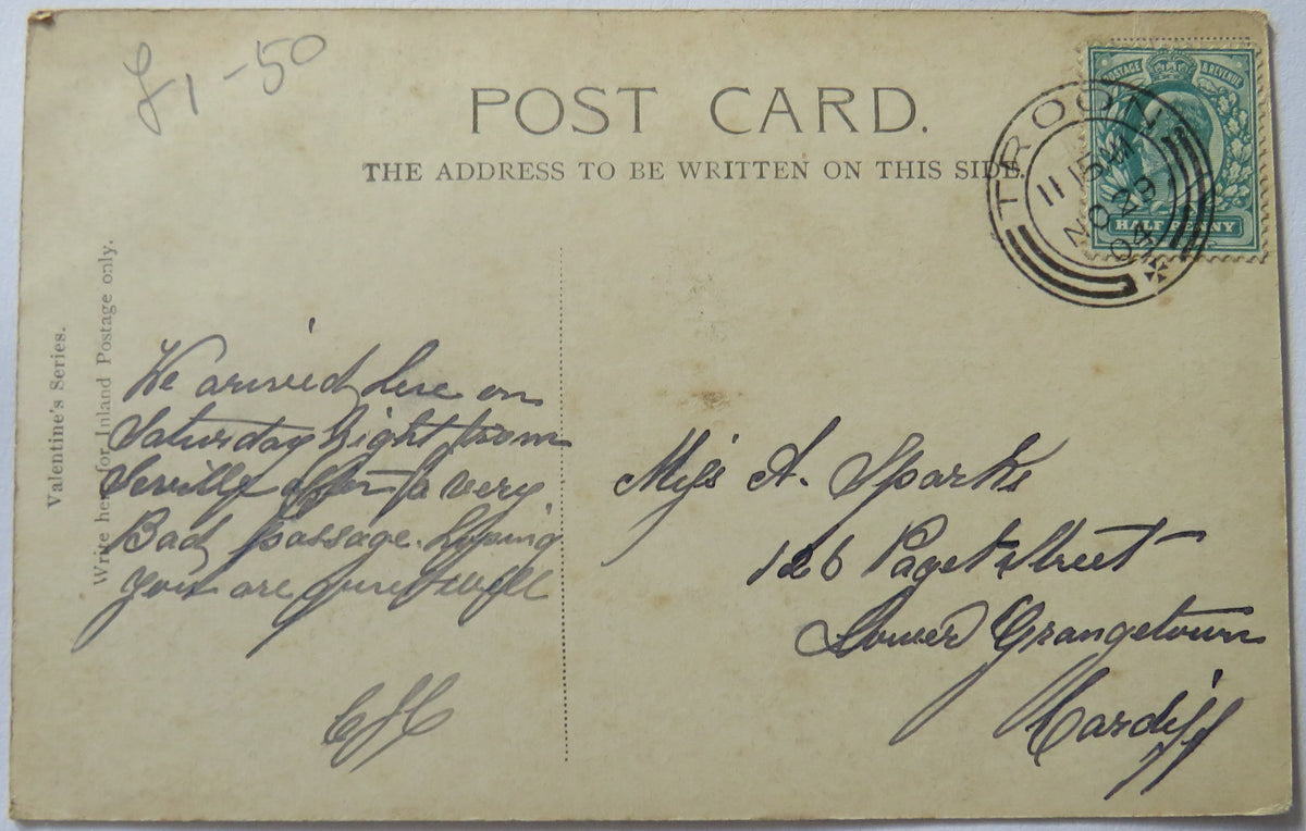 Vintage Postcard of The Heather House, Troon, 1904, Valentine's Series
