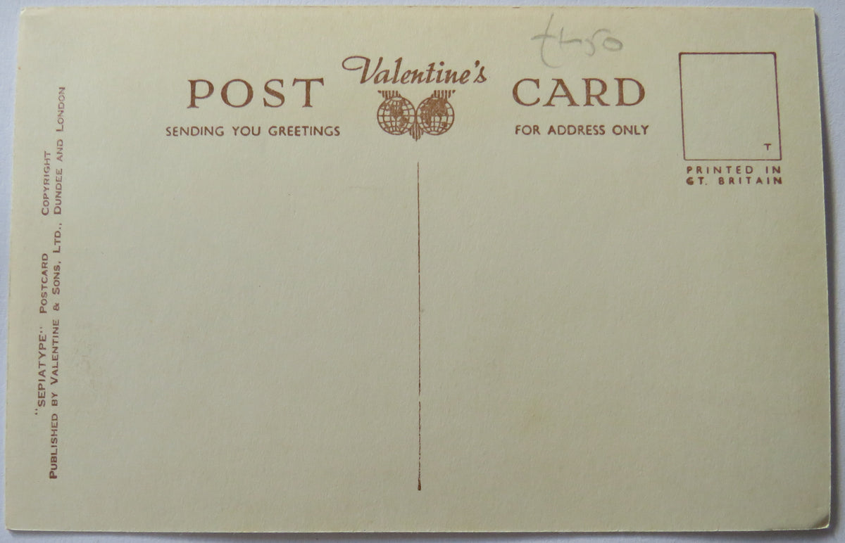 Vintage Postcard of Municipal Buildings from the Gardens, Troon, Valentine's Series