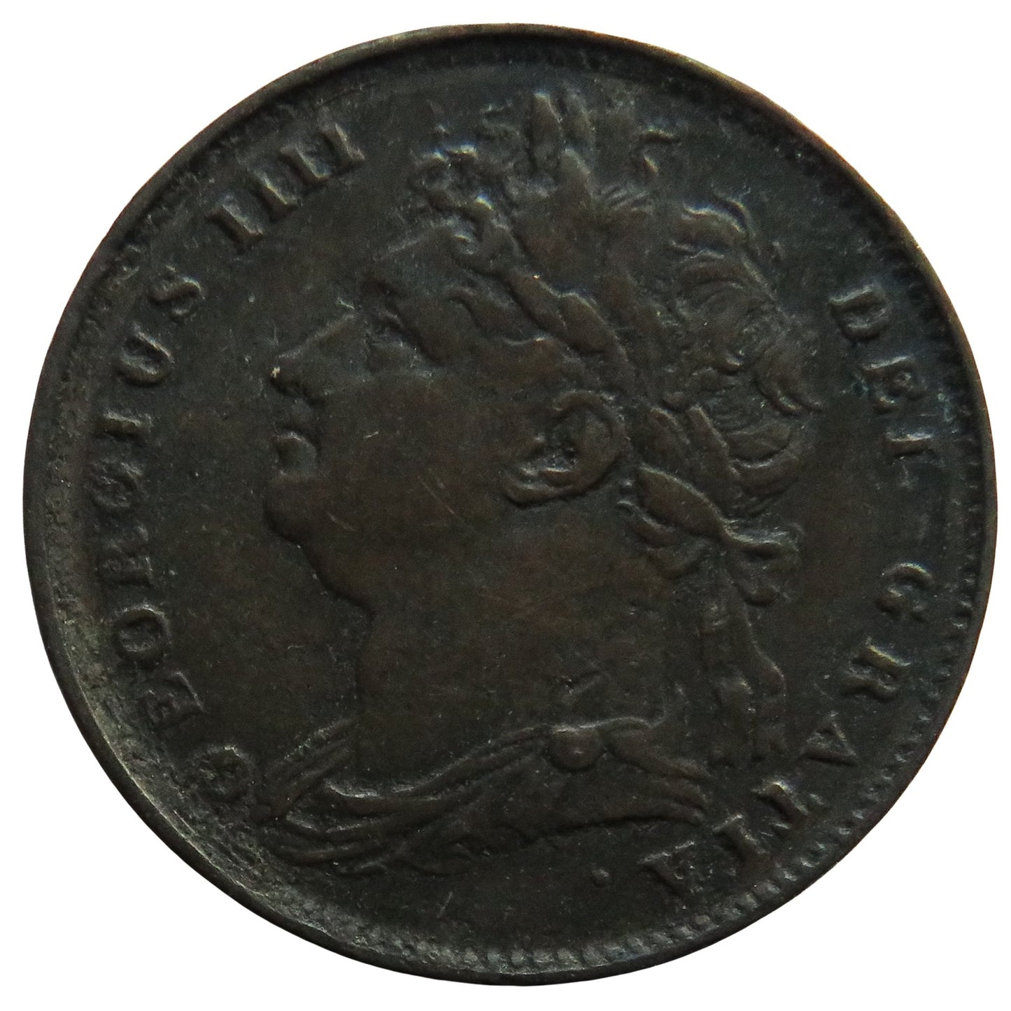 1821 King George IV Farthing Coin - Great Britain