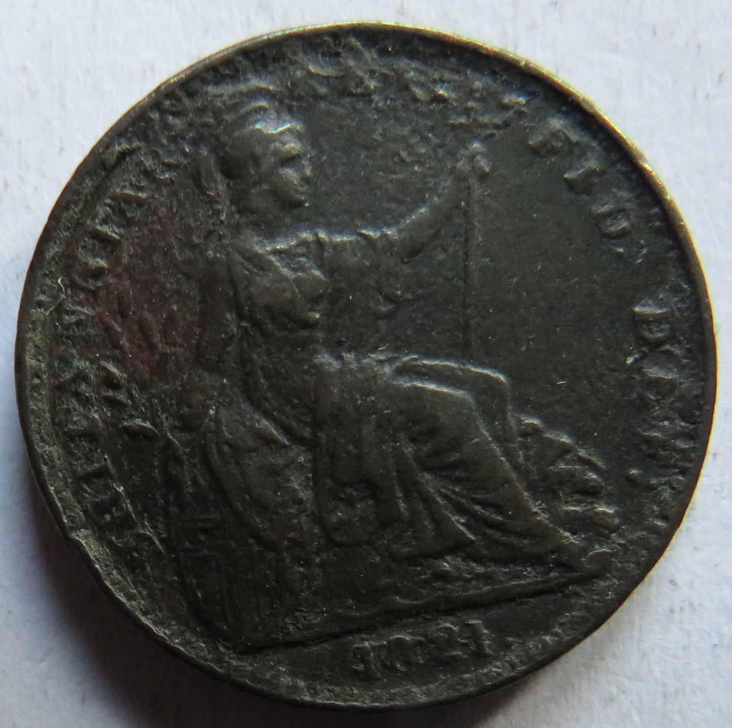 1821 King George IV Farthing Coin - Great Britain