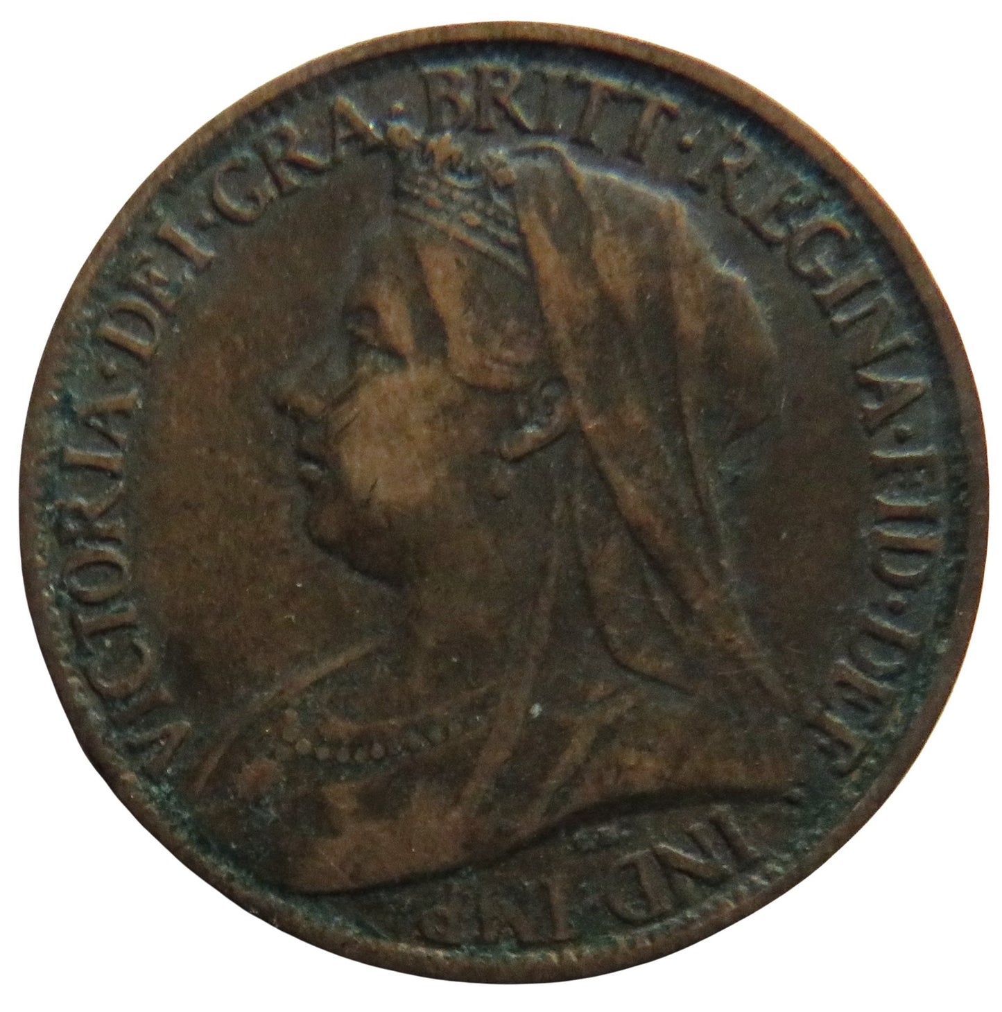 1900 Queen Victoria Farthing Coin - Great Britain