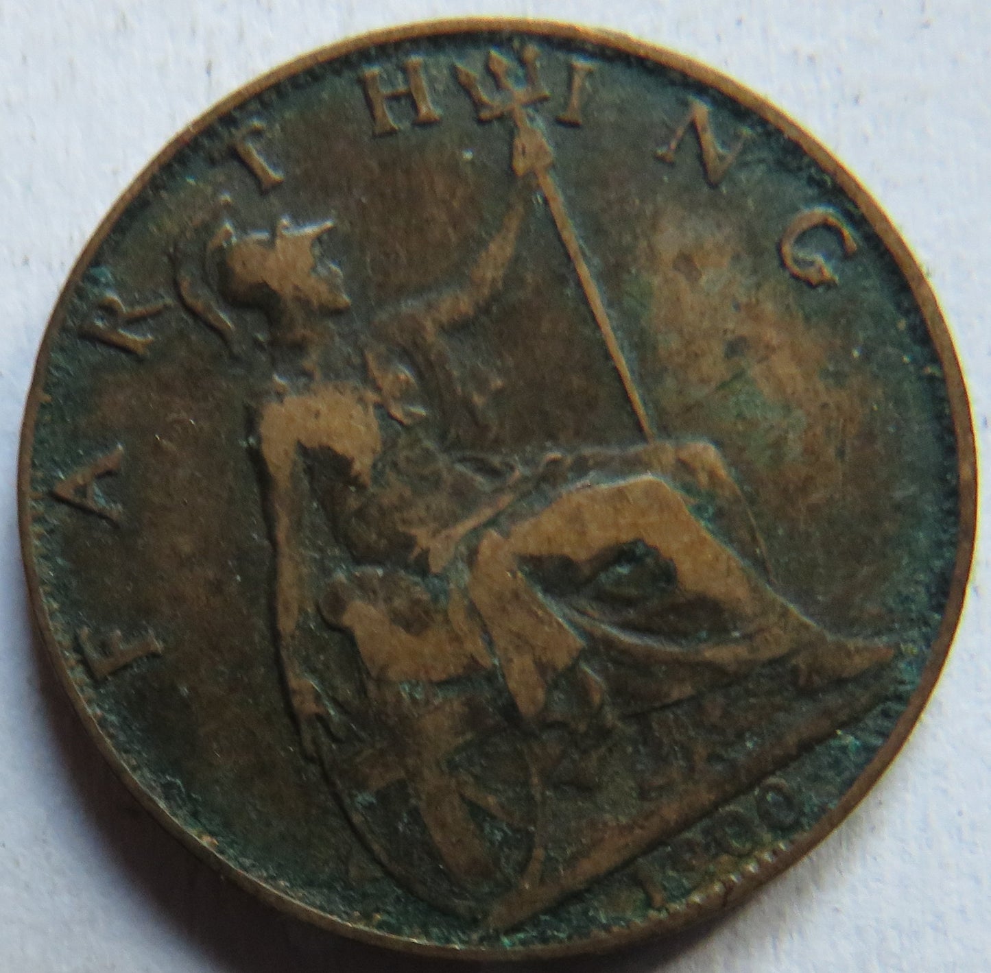 1900 Queen Victoria Farthing Coin - Great Britain