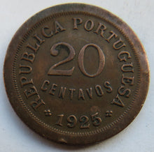 Load image into Gallery viewer, 1925 Portugal 20 Centavos Coin
